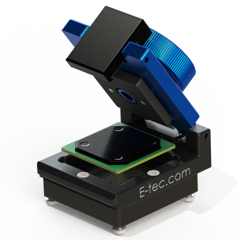 Clamshell Alu 200 contacts Elastomer Solderless Compression Test Socket for BGA - Bumped chip - WLCSP Clamshell Alu 200 contacts Elastomer Solderless Compression Test Socket for BGA - Bumped chip - WLCSP